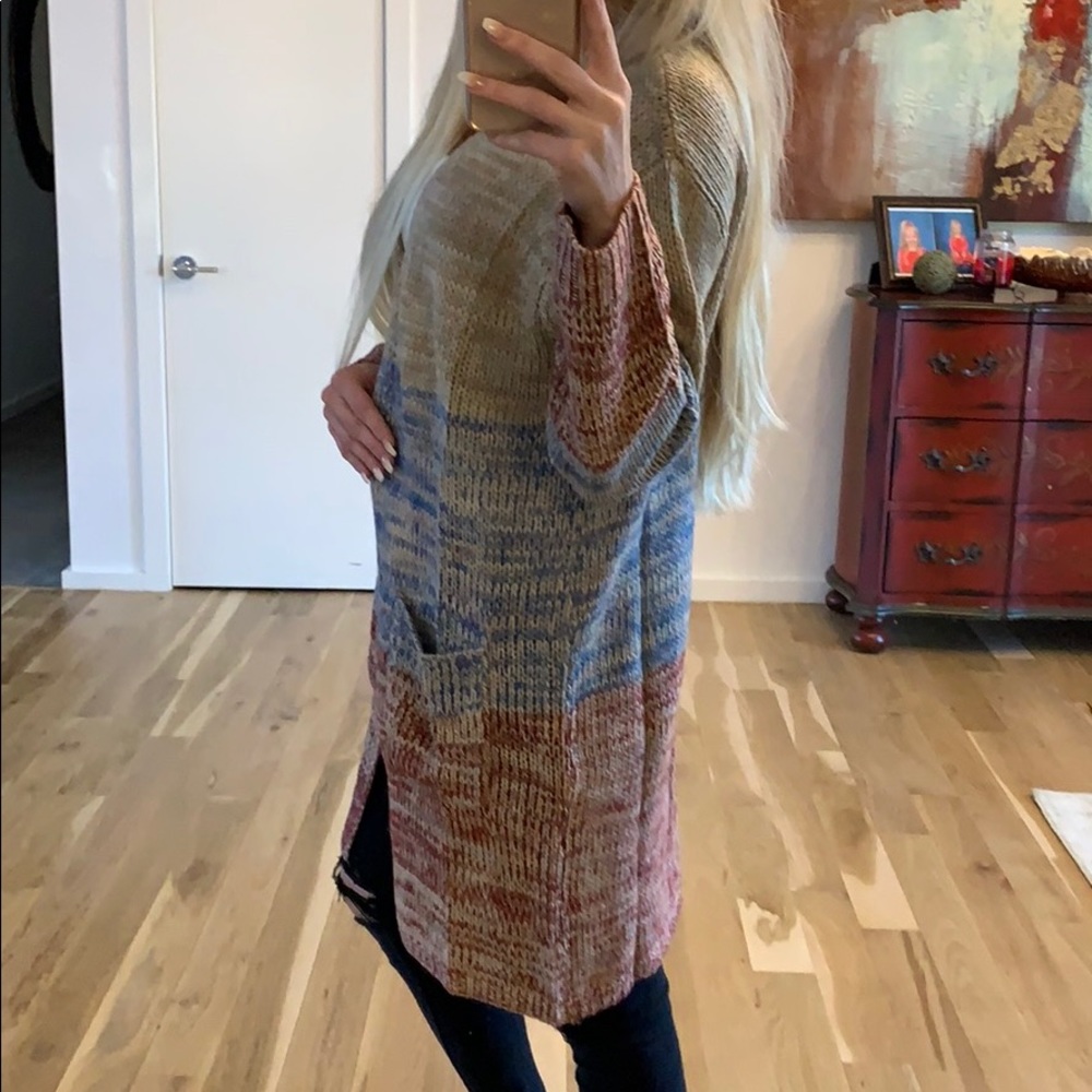 Multiyarn Cardigan with Front Pockets - Picture 7 of 8